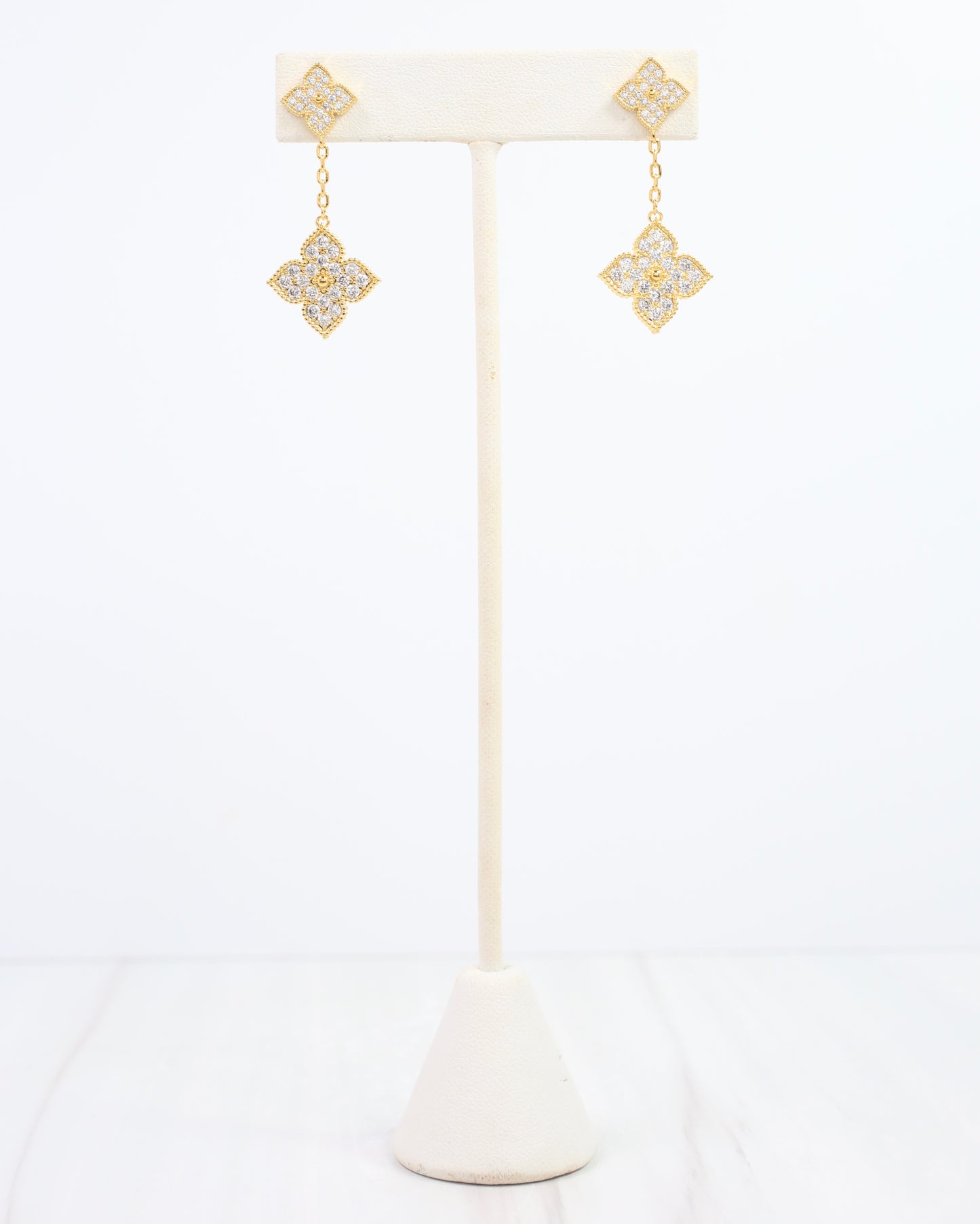 Camelford Clover Drop Earring Gold