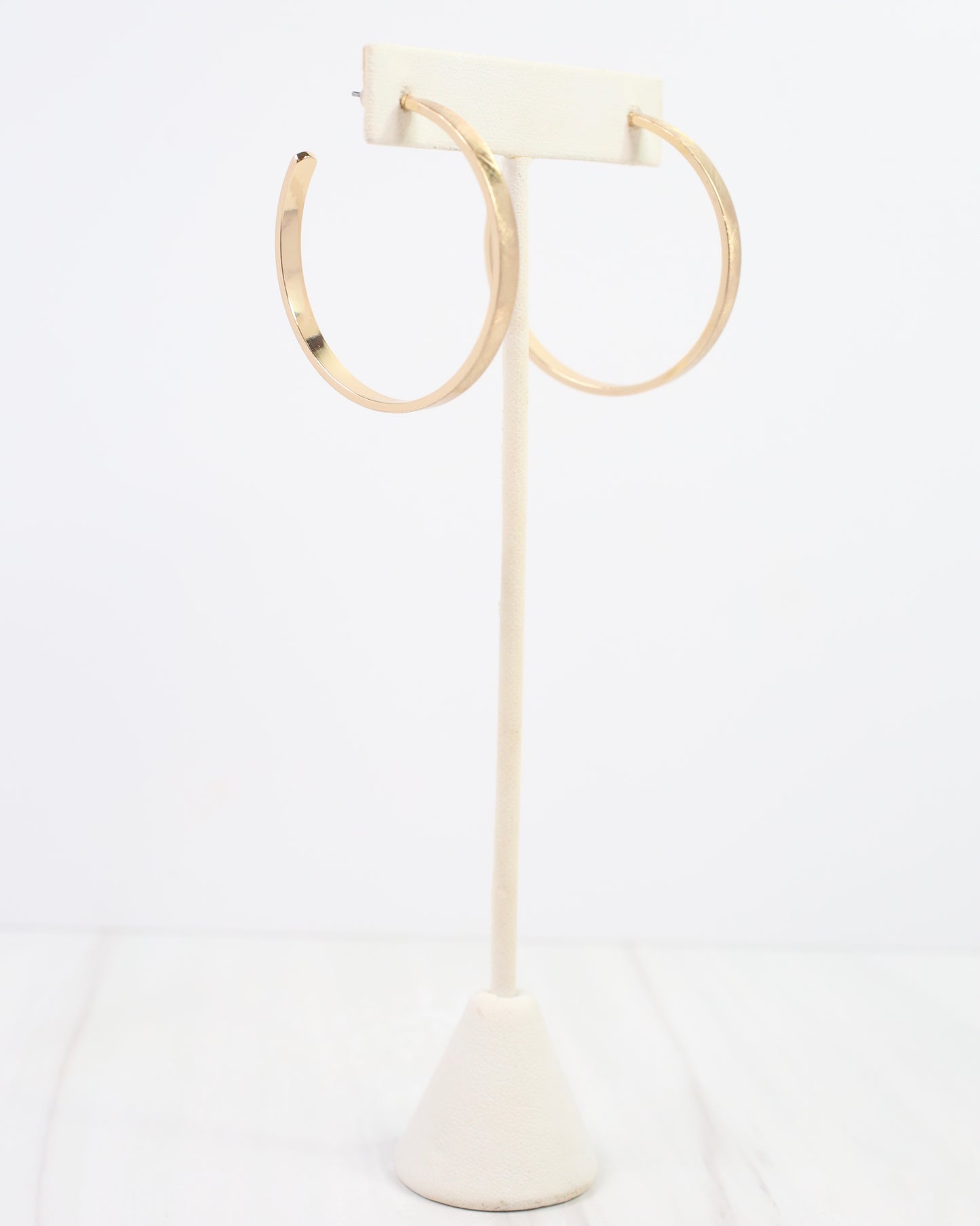 Bentley Brushed Gold Hoop Earring Gold