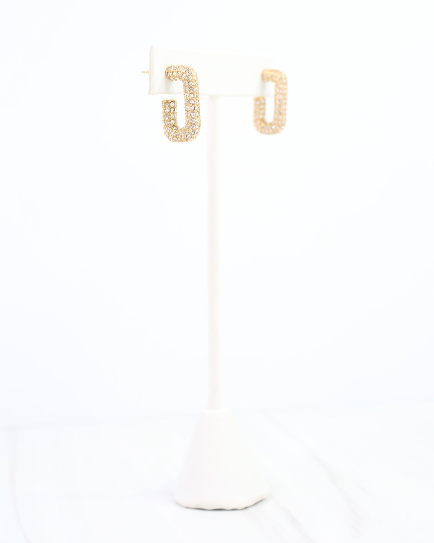 Cordova Pave CZ Hoop Earring Gold