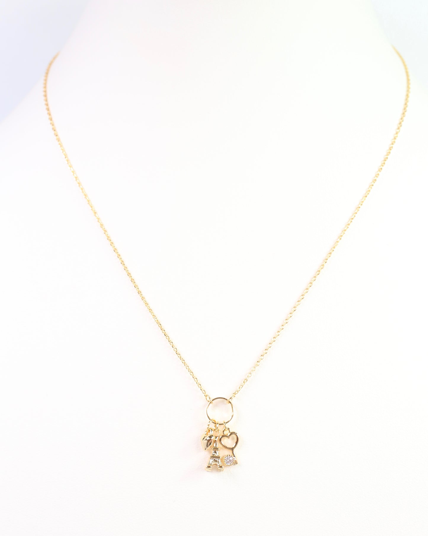 Oh So Parisian Charm Necklace Gold