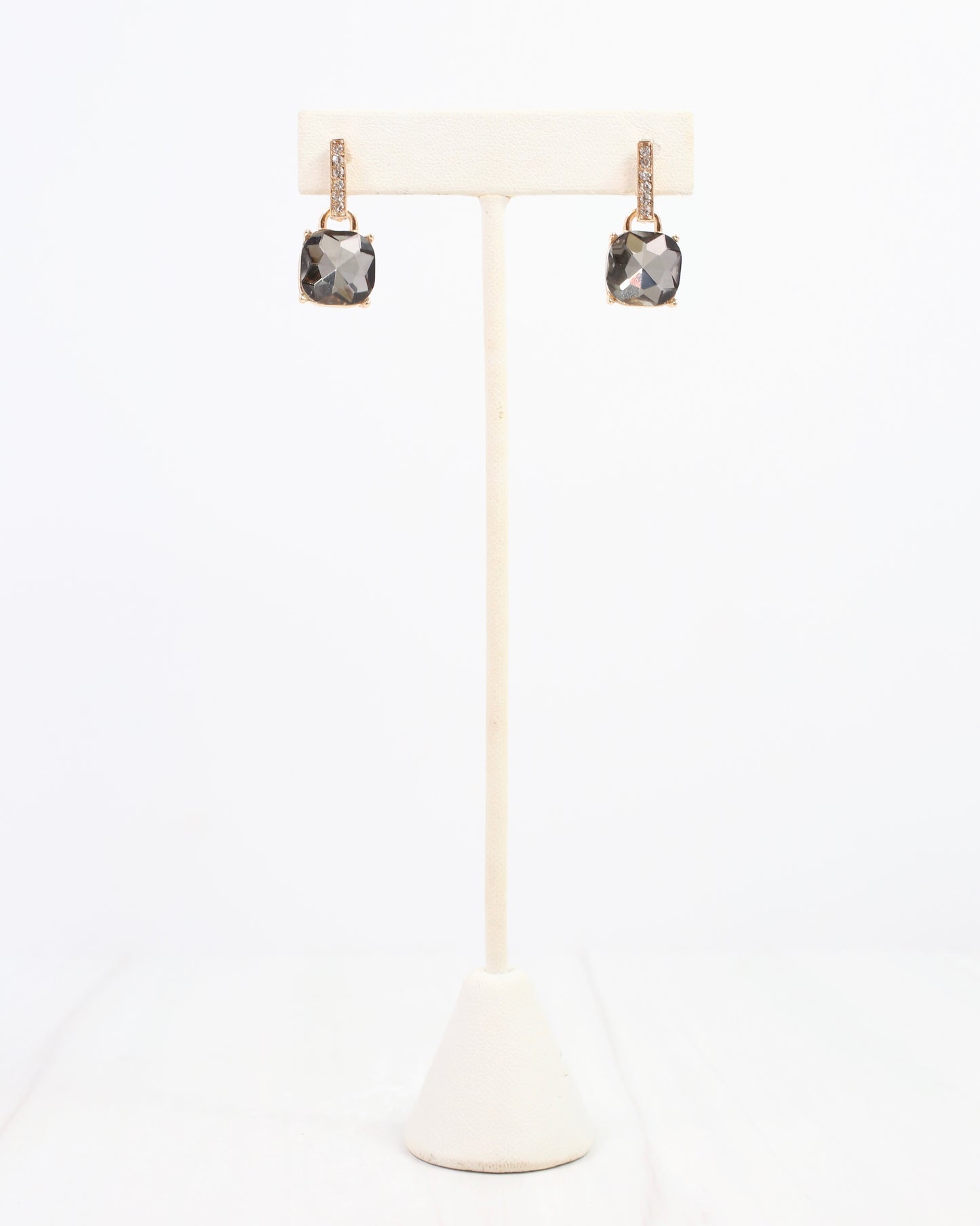 Jonell CZ Stone Earring Black Diamond