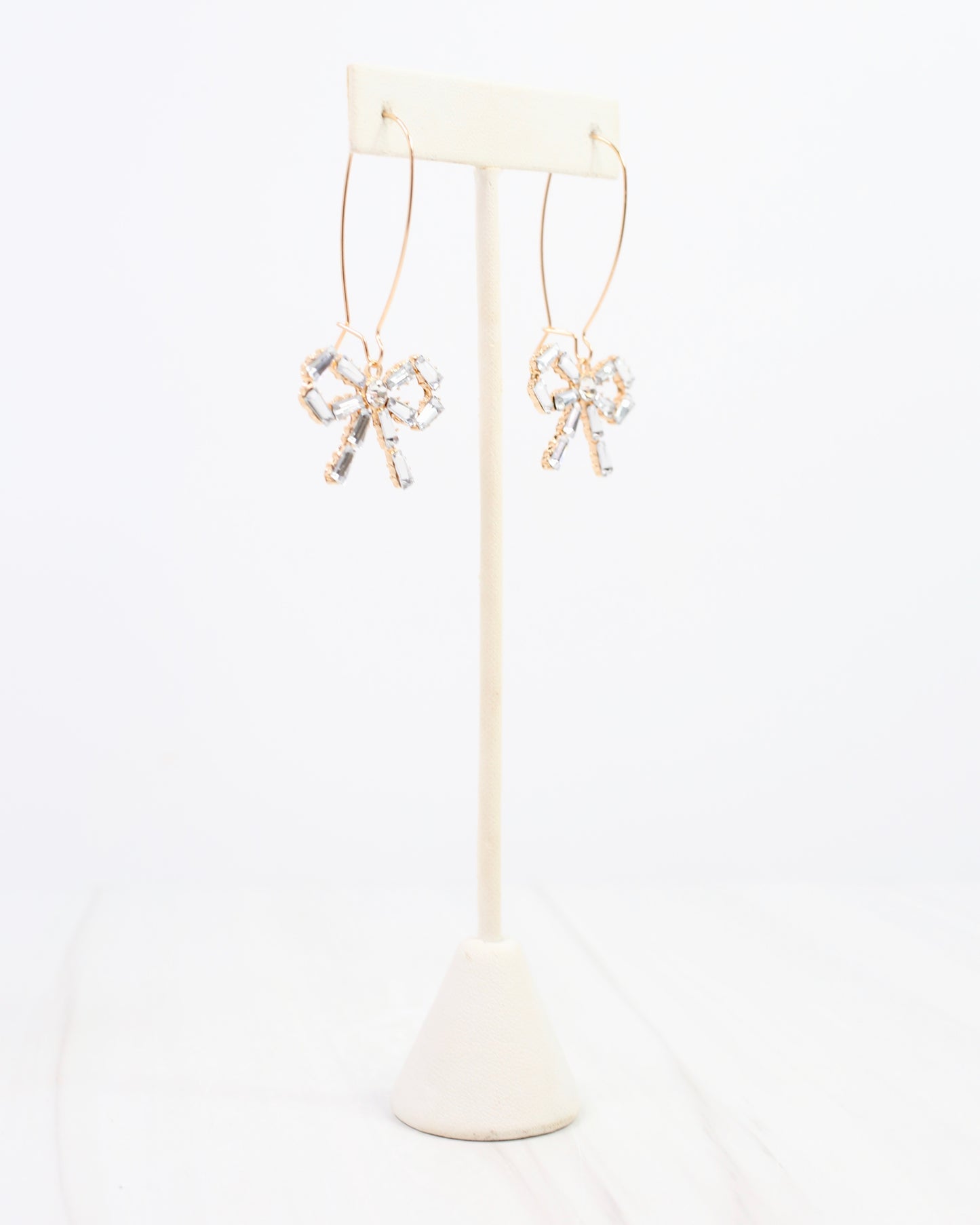 Fresno Crystal Bow Earring Gold