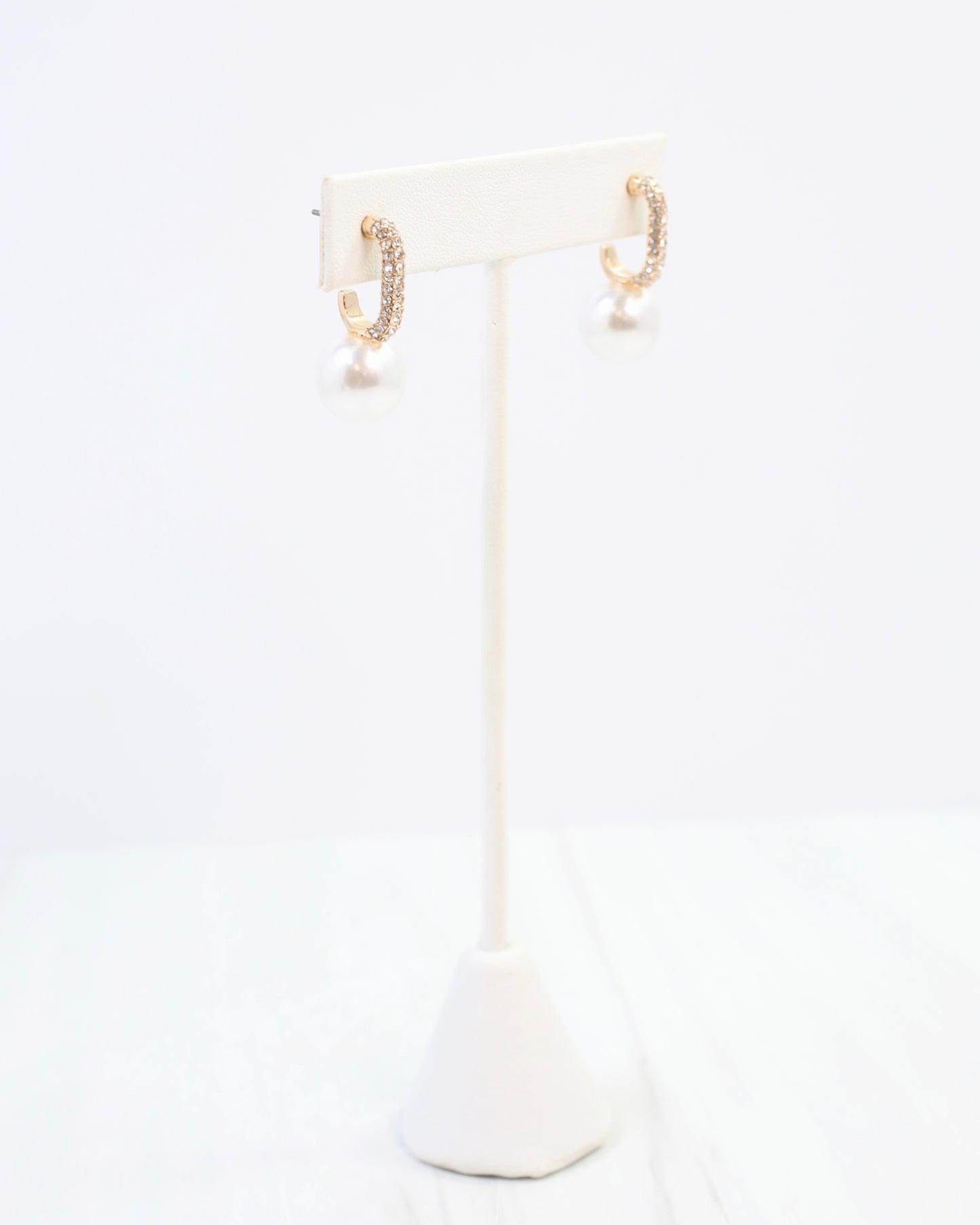 Somerville CZ Pearl Drop Earring Gold