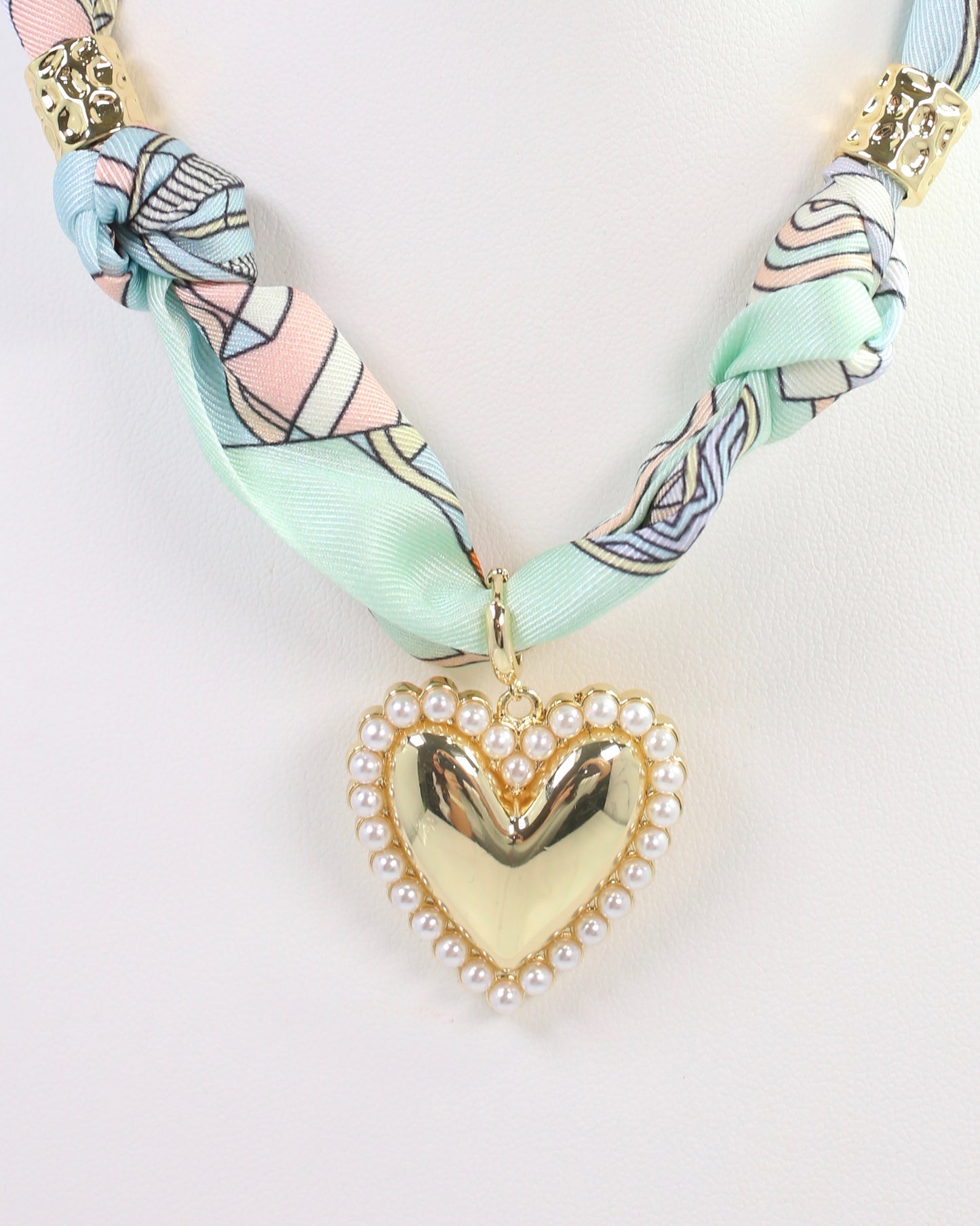 Sullivan Scarf Charm Necklace Seafoam