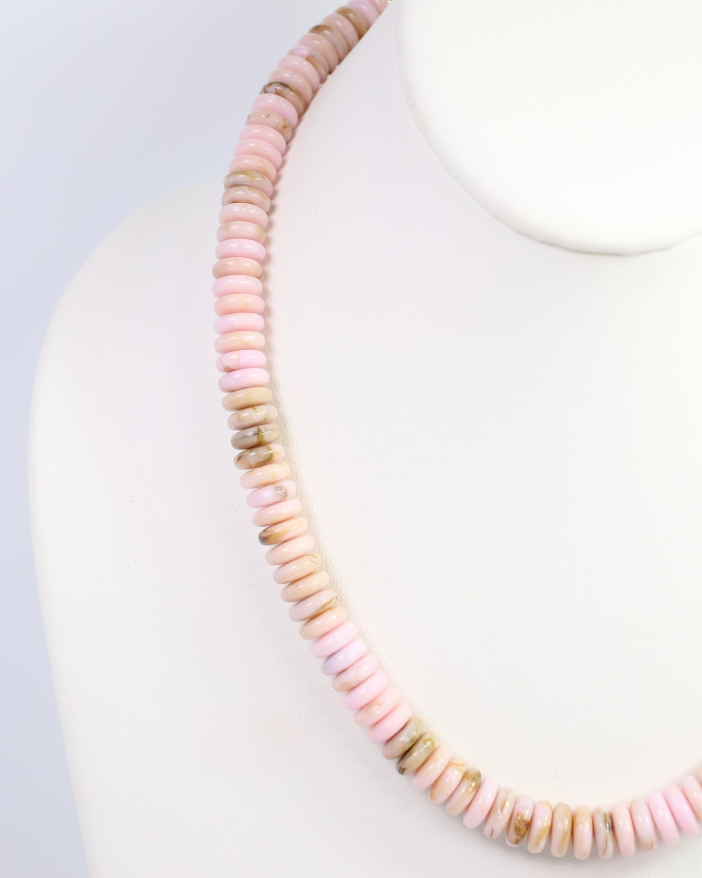 Cedar Falls Beaded Disc Necklace Pink
