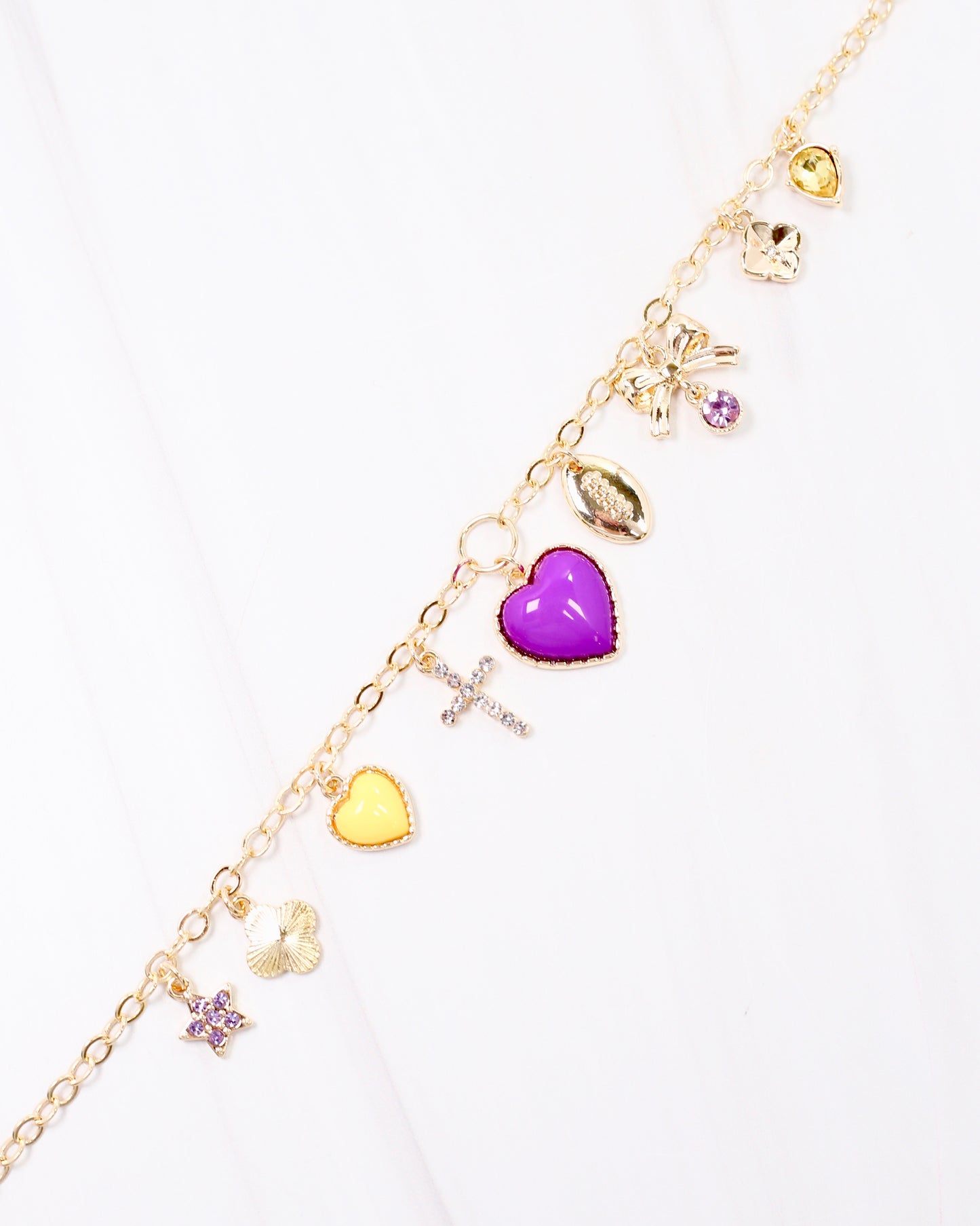 Avery Bag Chain PURPLE GOLD