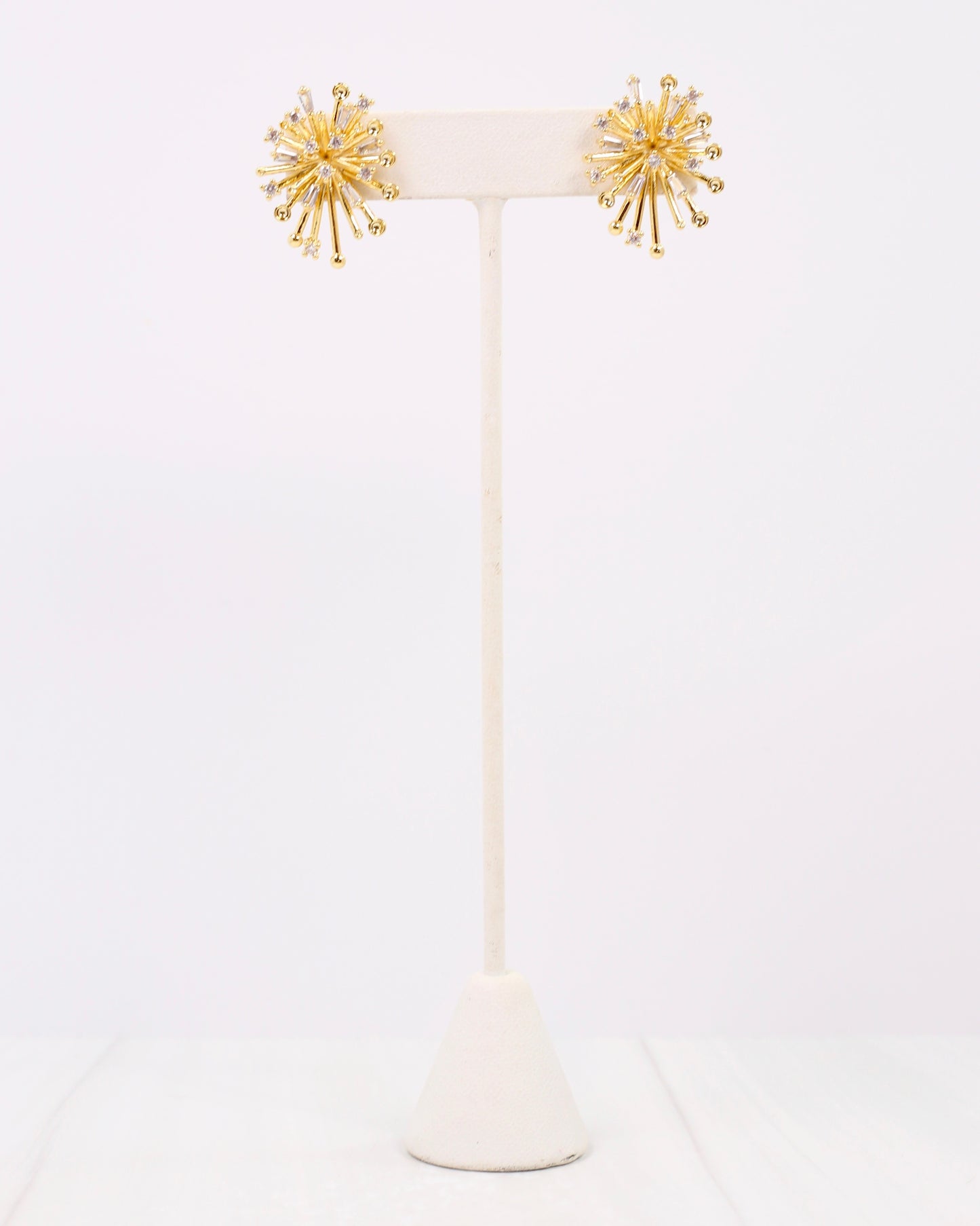 Starbust Crystal Stud Gold