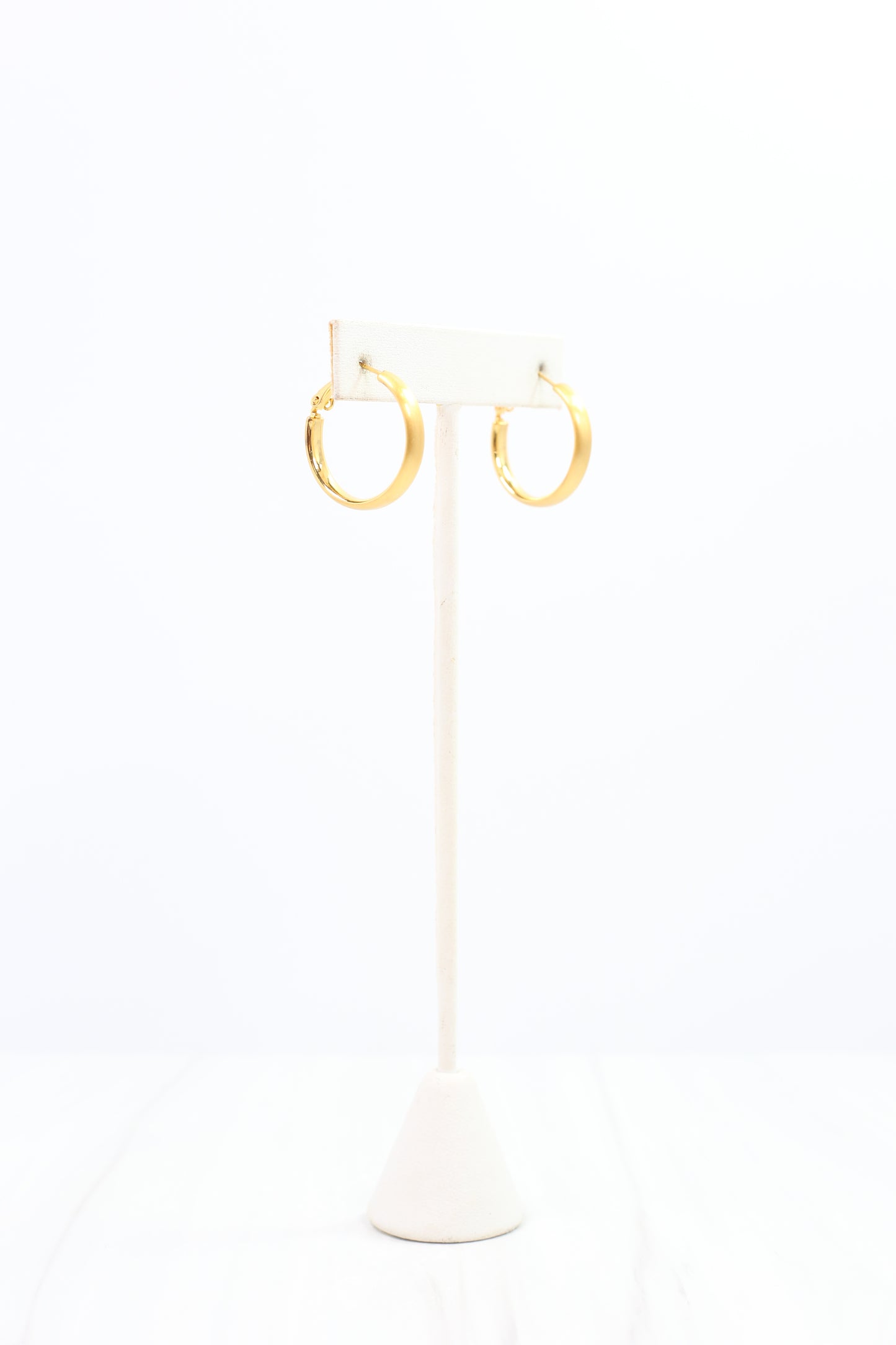 London Small Hoop Worn Gold