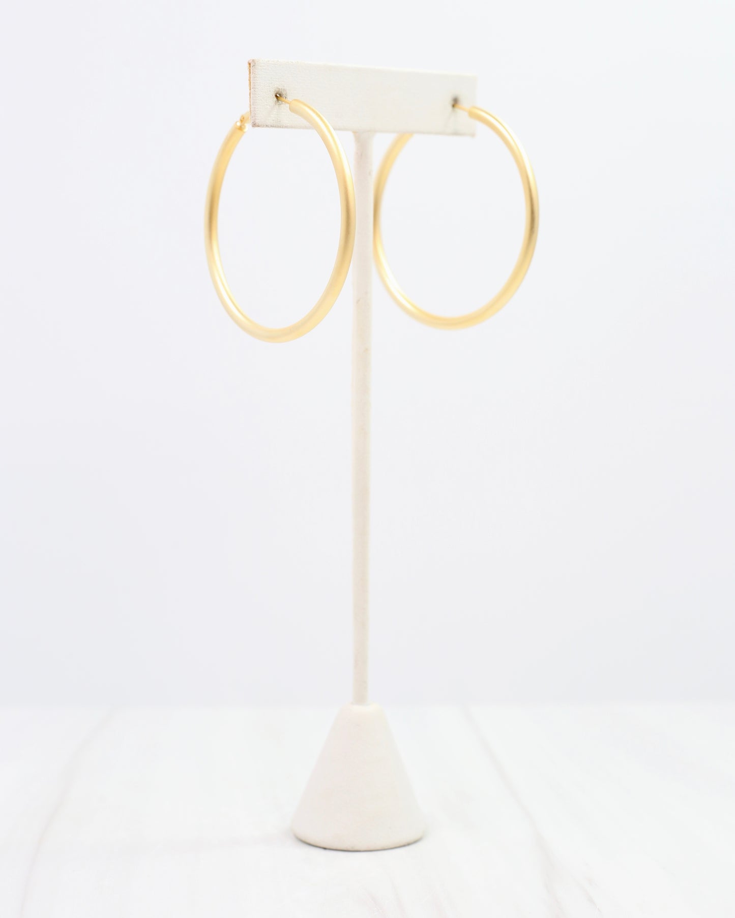 Lucille Hoop Earring Matte Gold