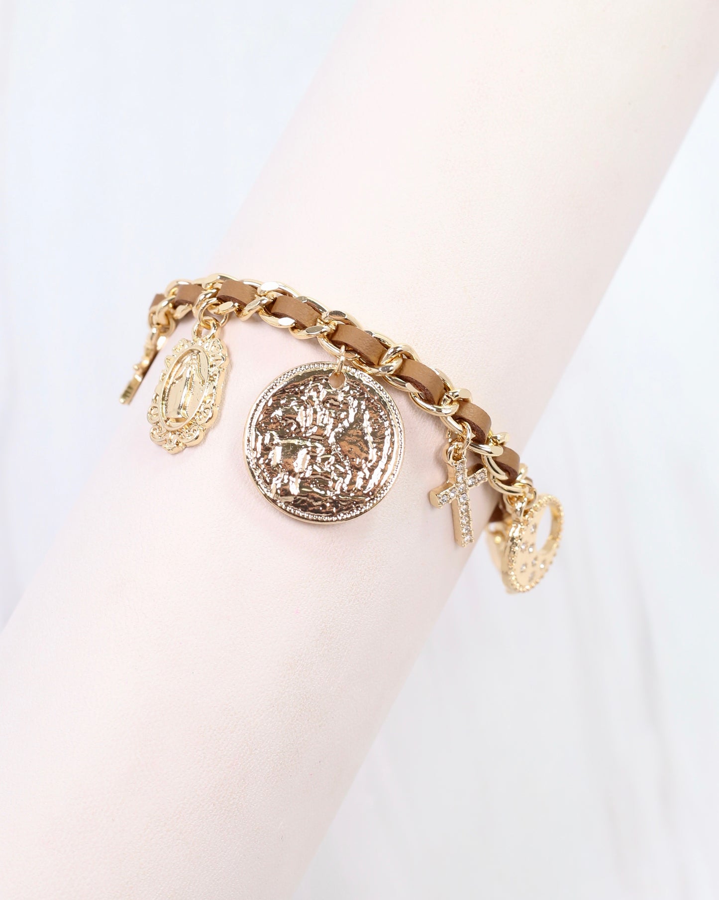 Misty Charm Bracelet Tan