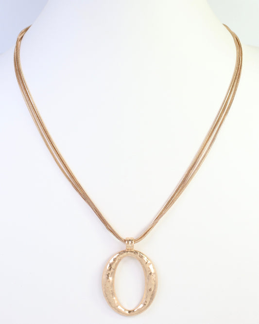 Grants Layered Cascade Chain with Pendant Worn Gold