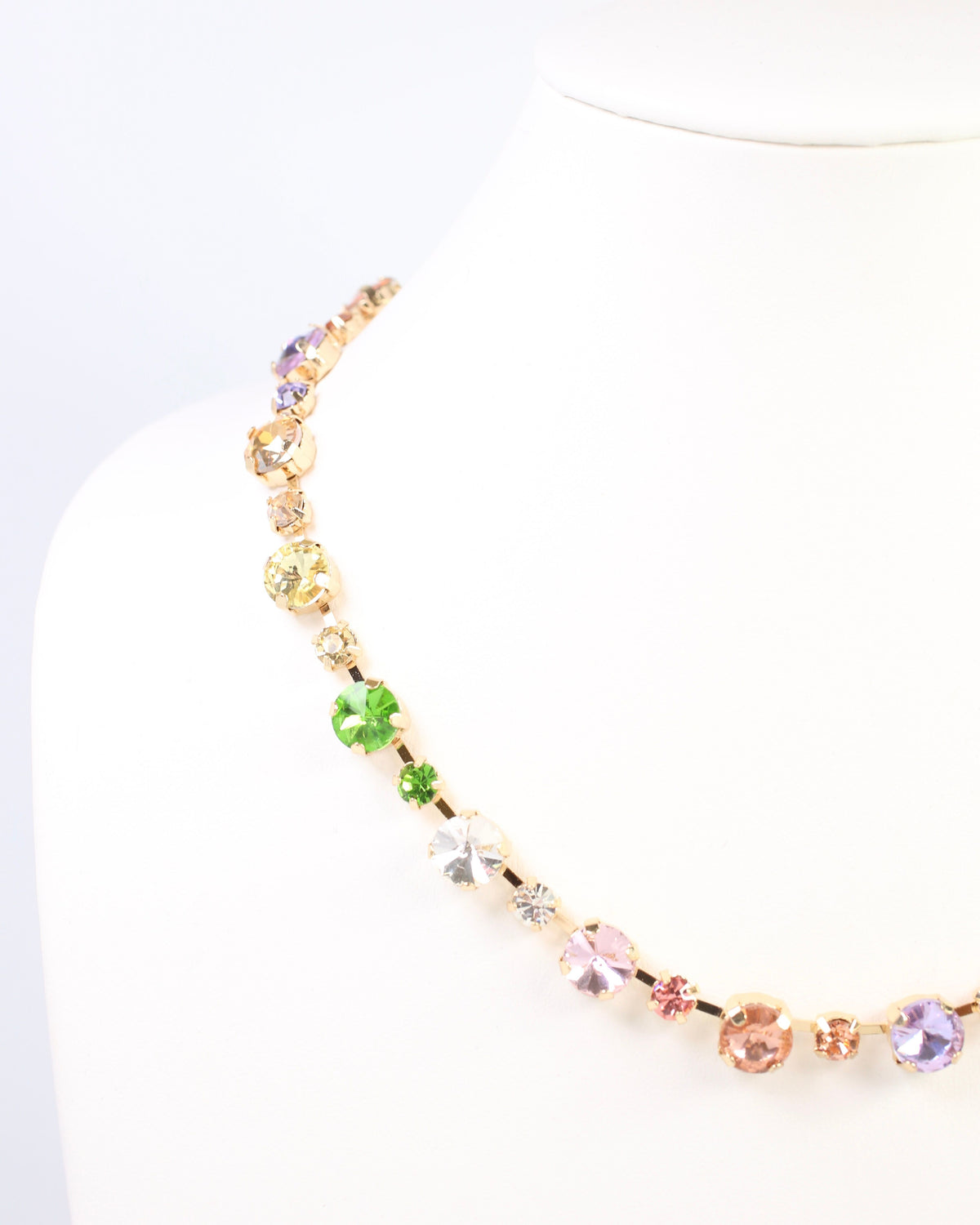 Ryan Crystal Necklace Lavender Multi