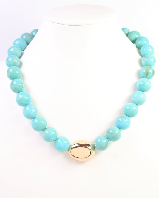 Brooklyn Bold Stone Necklace Turquoise