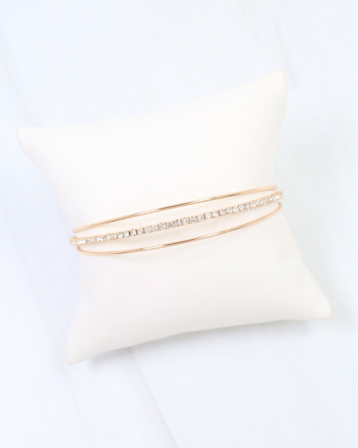 Lena CZ Cuff Bracelet WR Gold