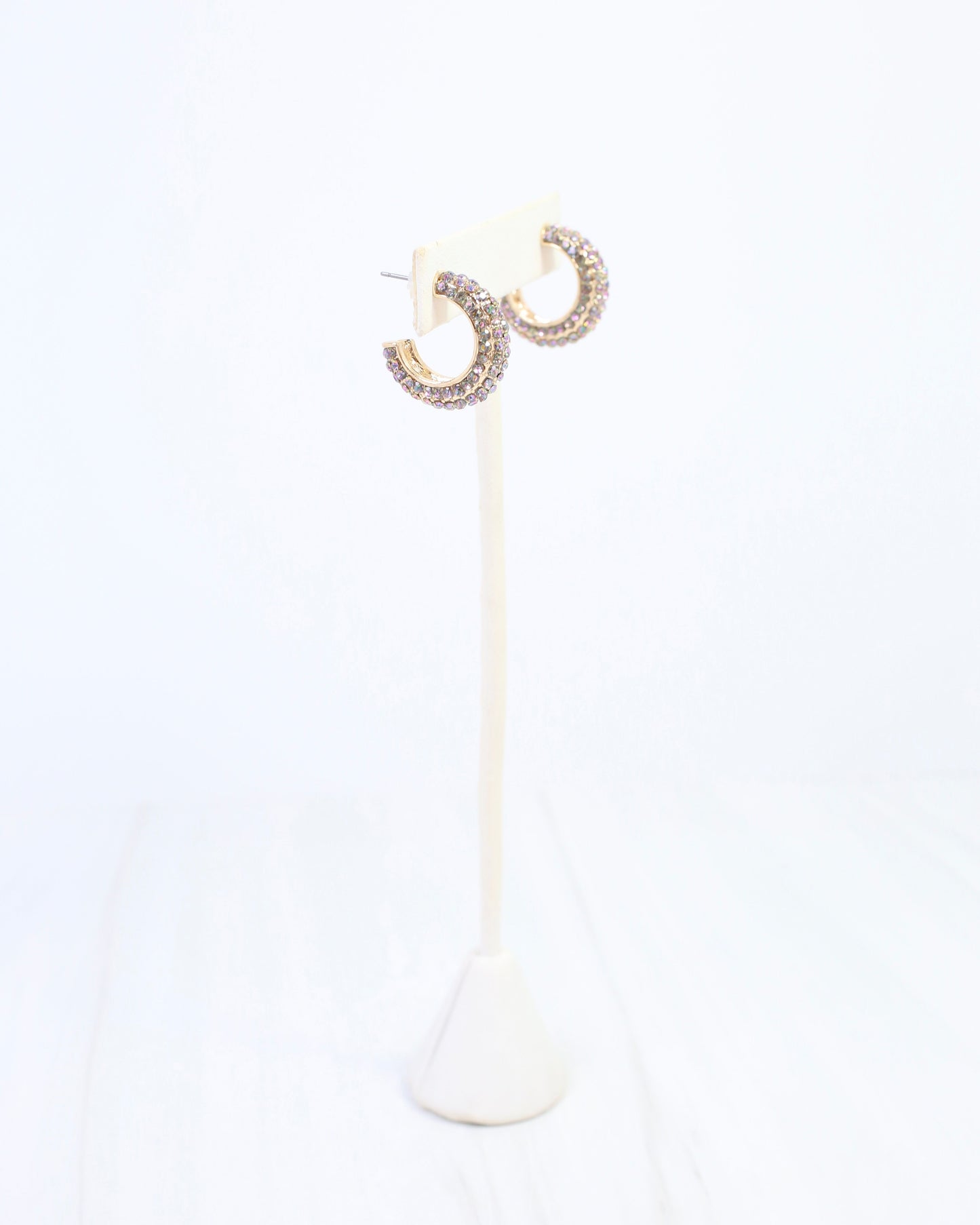 Del Ray Sparkle Hoop Earring Black Diamond