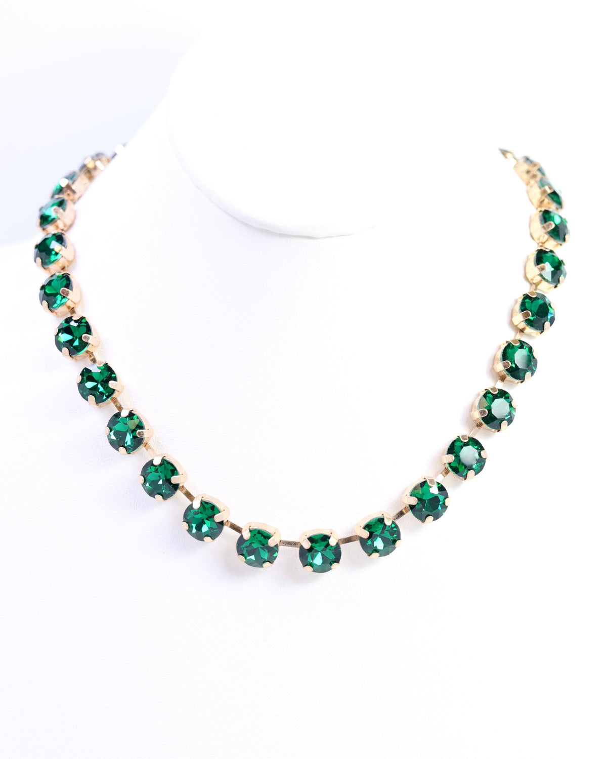 Andi Rhinestone Necklace Emerald