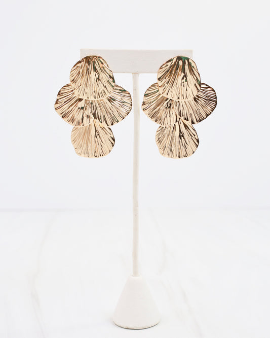Genoa Petal Chandelier Earring WR Gold