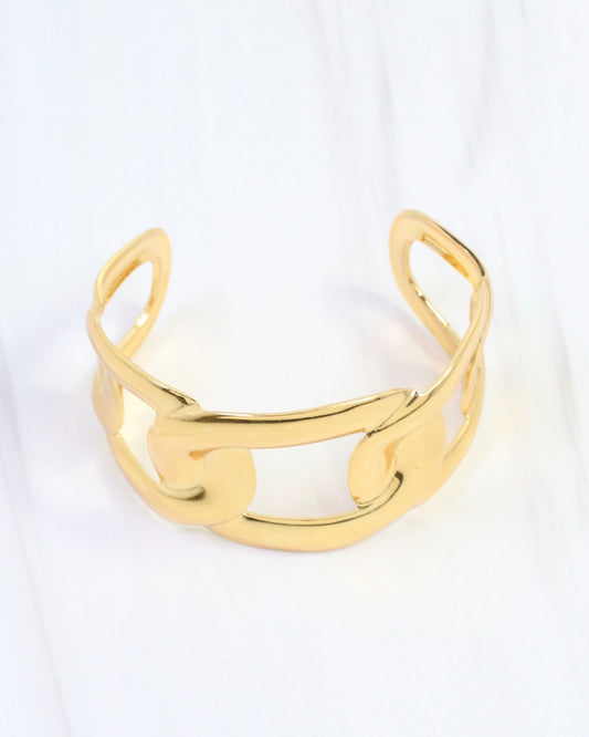 Jenny Link Cuff Bracelet Gold