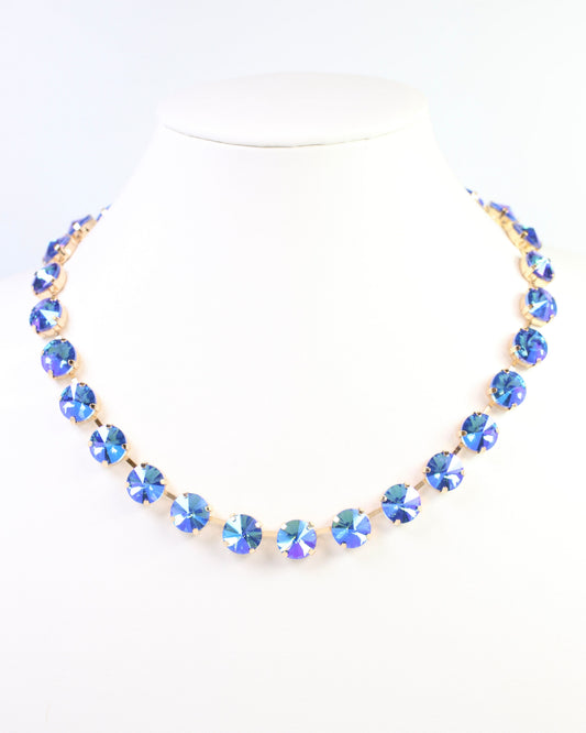 Roxanne Rhinestone Necklace Blue AB