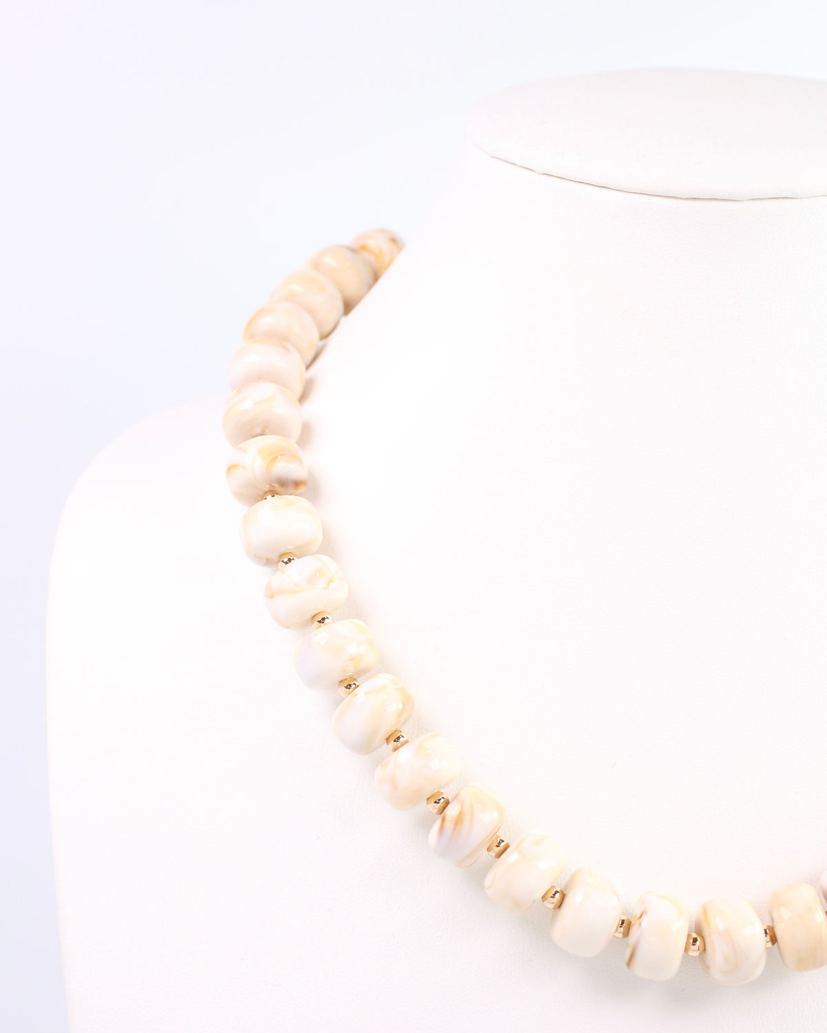 Tanner Beaded Necklace Ivory