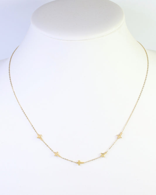 Gunnison Cross Necklace WP Gold