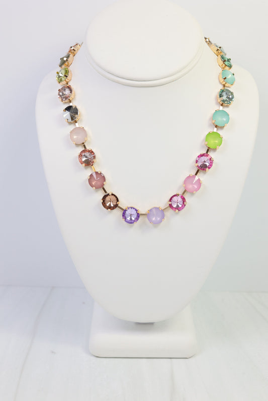 Shalimar Medium Rhinestone Necklace Light Multi
