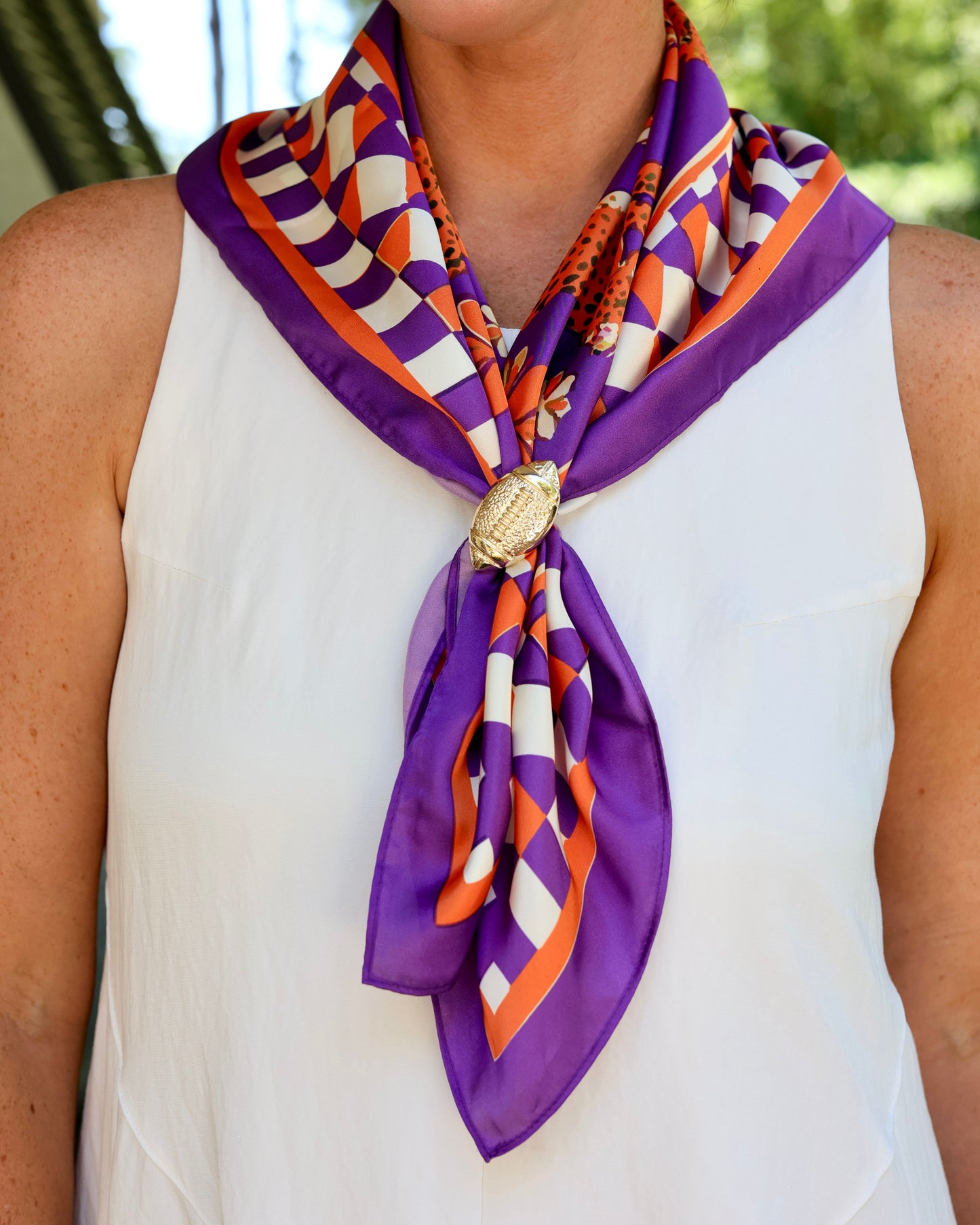 Hollis Scarf Medium Purple Orange