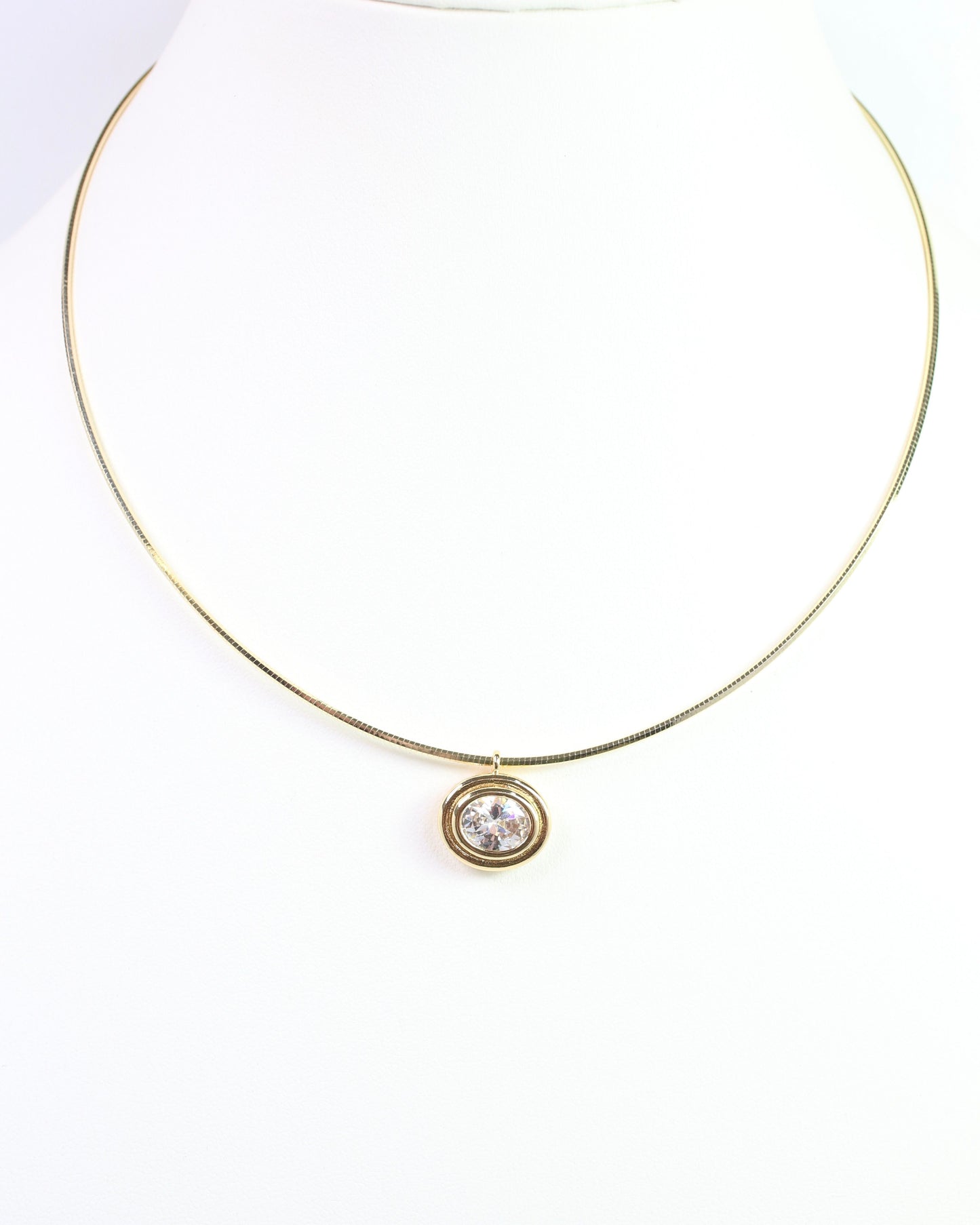 Ensley CZ Chain Necklace WR Gold