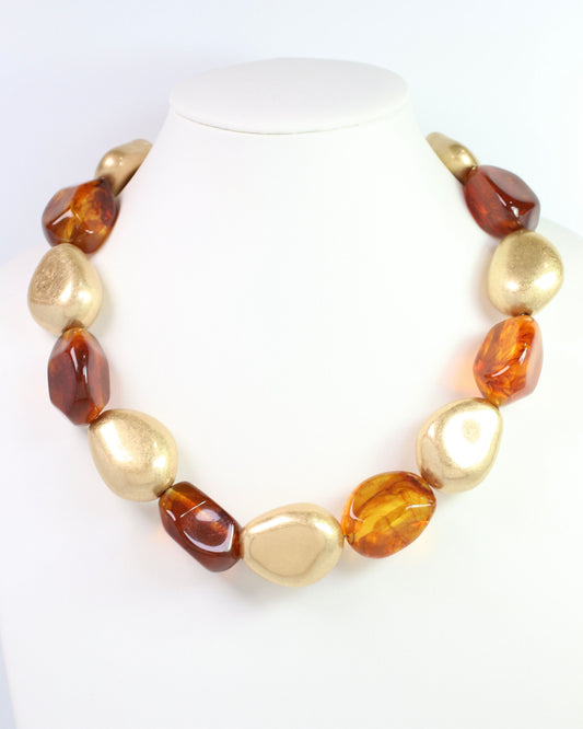 Alfred Beaded Necklace Tortoise