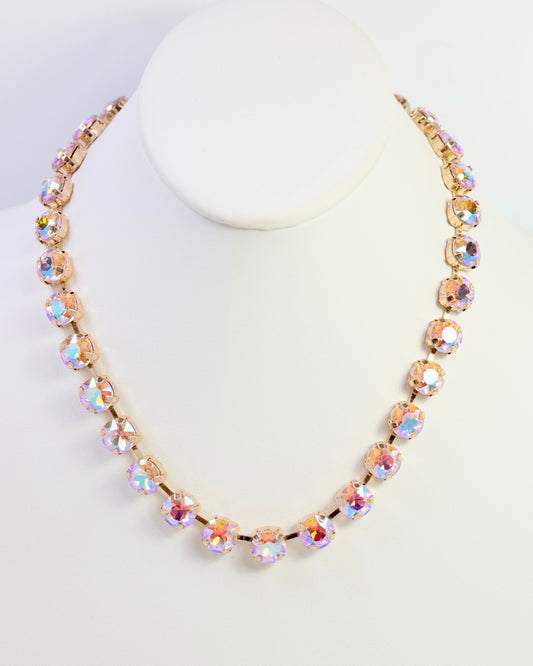 Andi Rhinestone Necklace Pink AB
