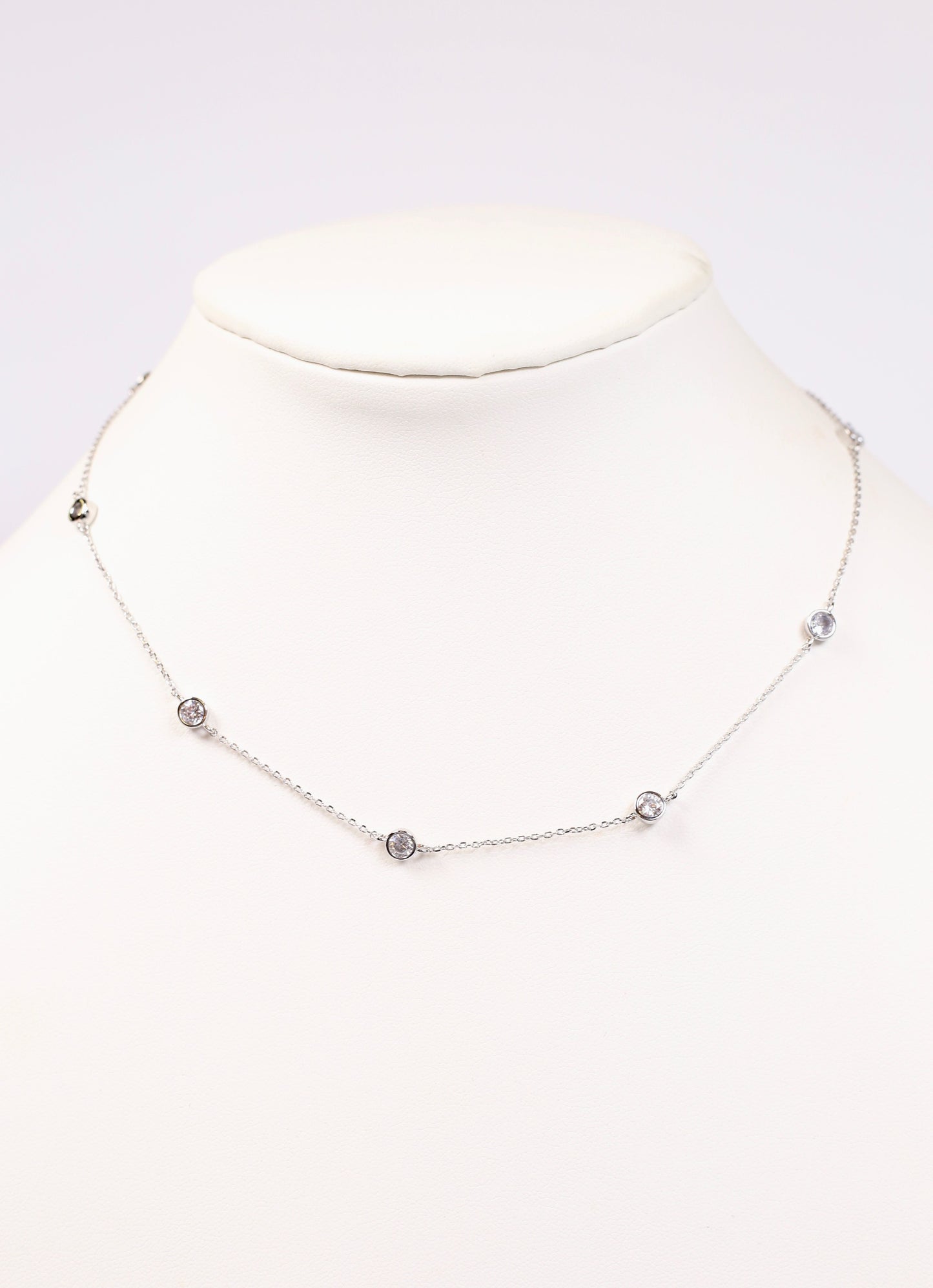 Waterloo CZ Necklace SILVER
