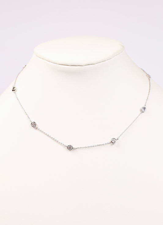 Waterloo CZ Necklace SILVER