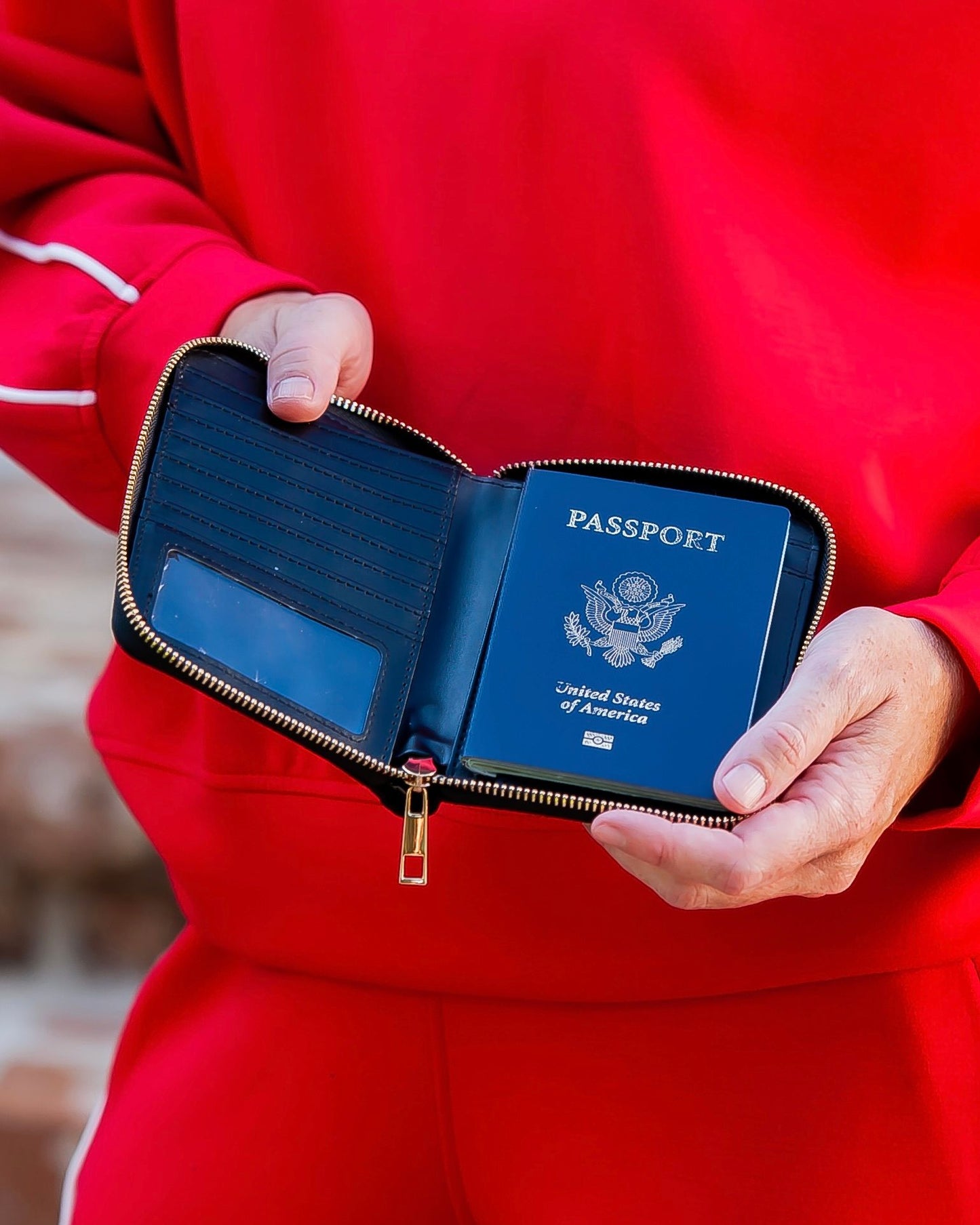 Paige Passport Holder Black Nylon