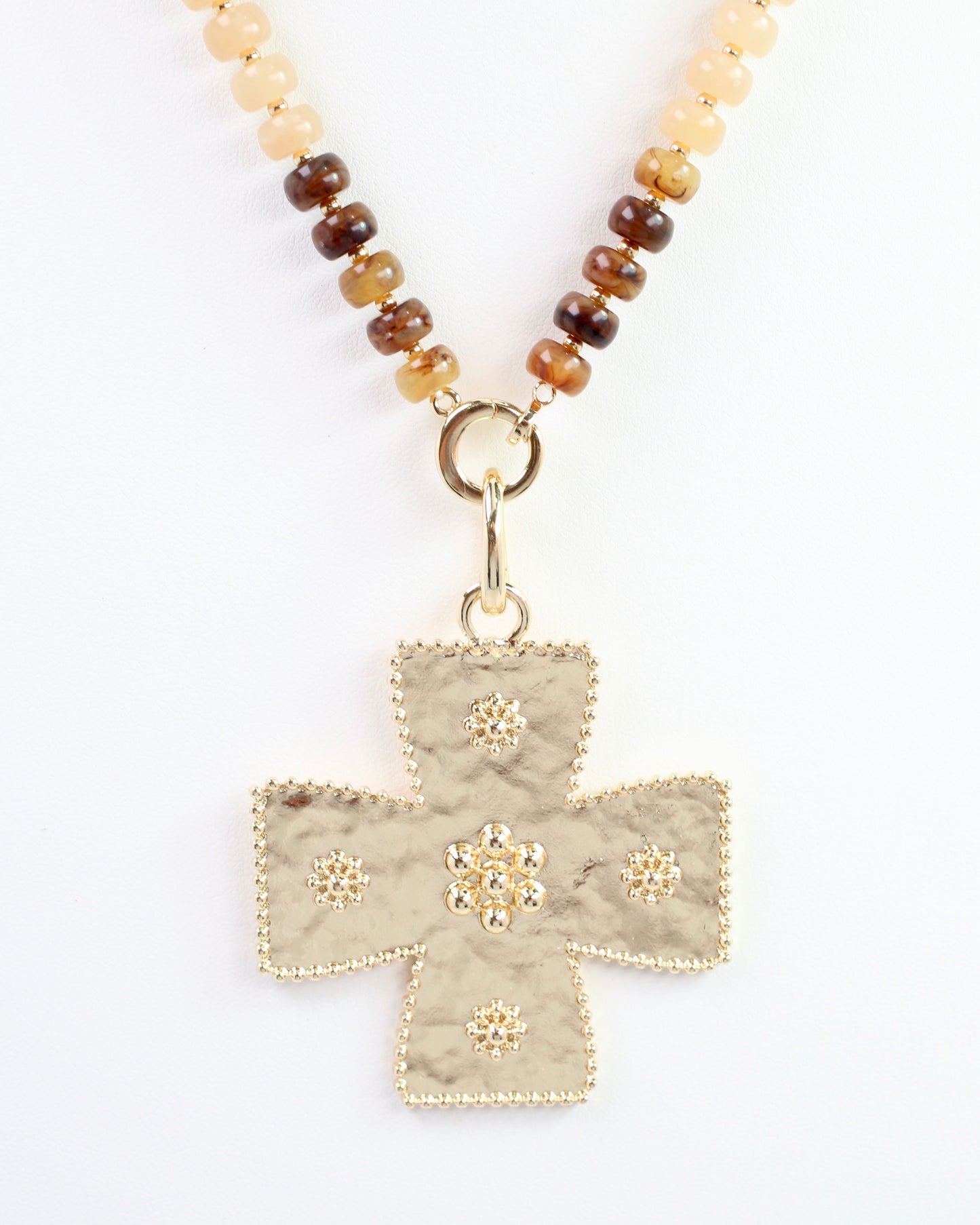 Carol Large Cross Charm Gold