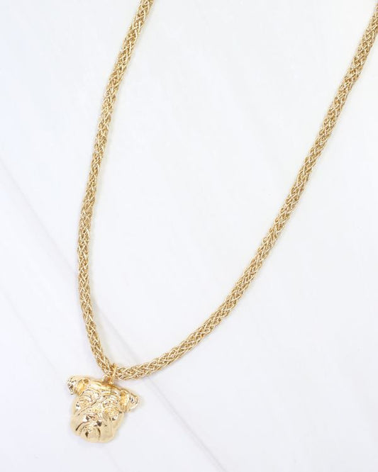 Corie Cord Necklace Dog Gold