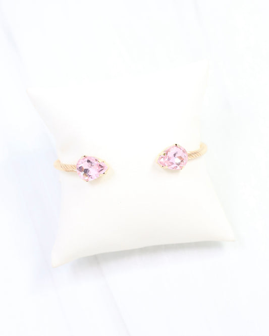 Cobb Crystal Bangle Bracelet WR Pink