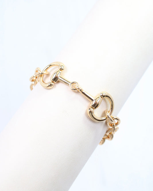 Elissa Horesebit Toggle Bracelet Gold