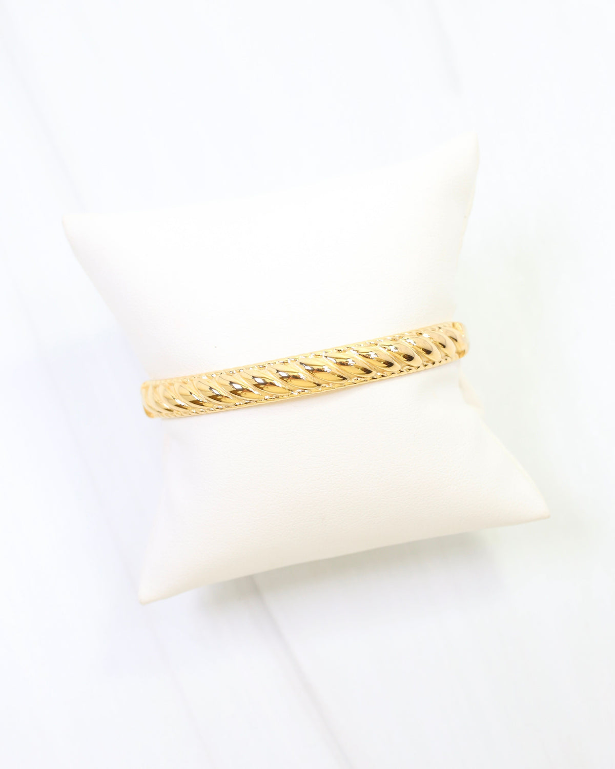 Natalie Twist Rope Bangle Bracelet WR Gold