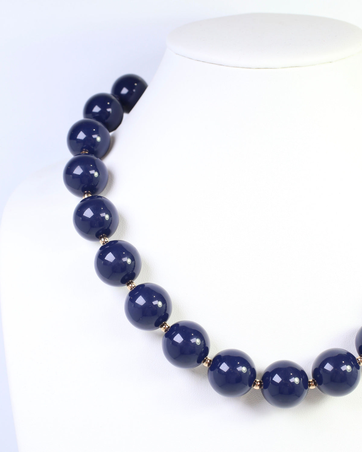 Megan Beaded Necklace Navy