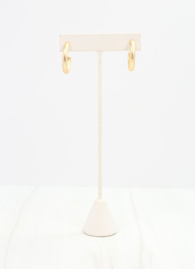 Isaacs Hoop Earring MATTE GOLD