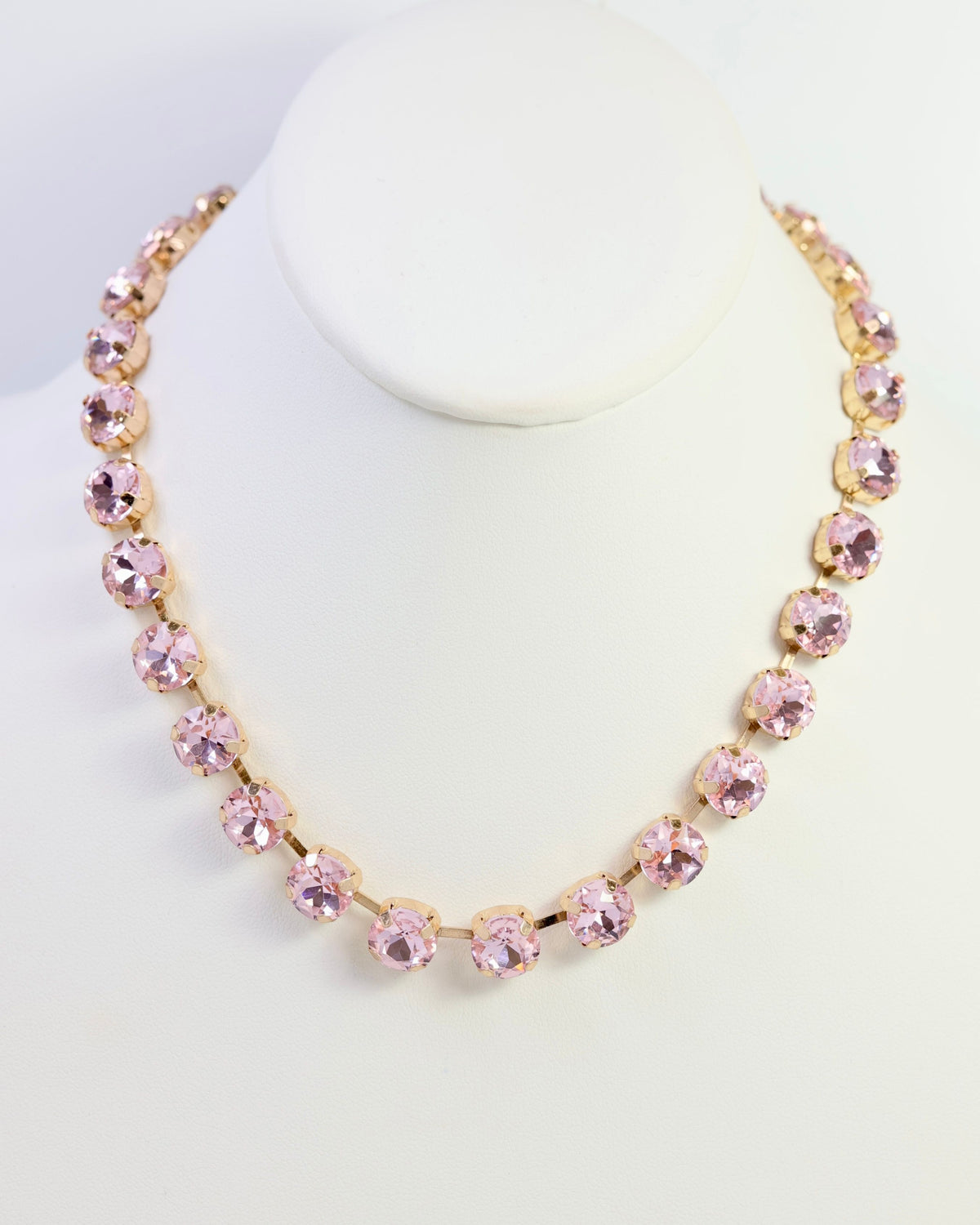 Andi Rhinestone Necklace Pink