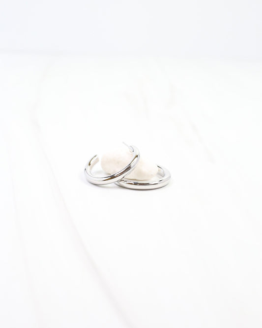 Castlebar Hoop Earring Shiny Silver