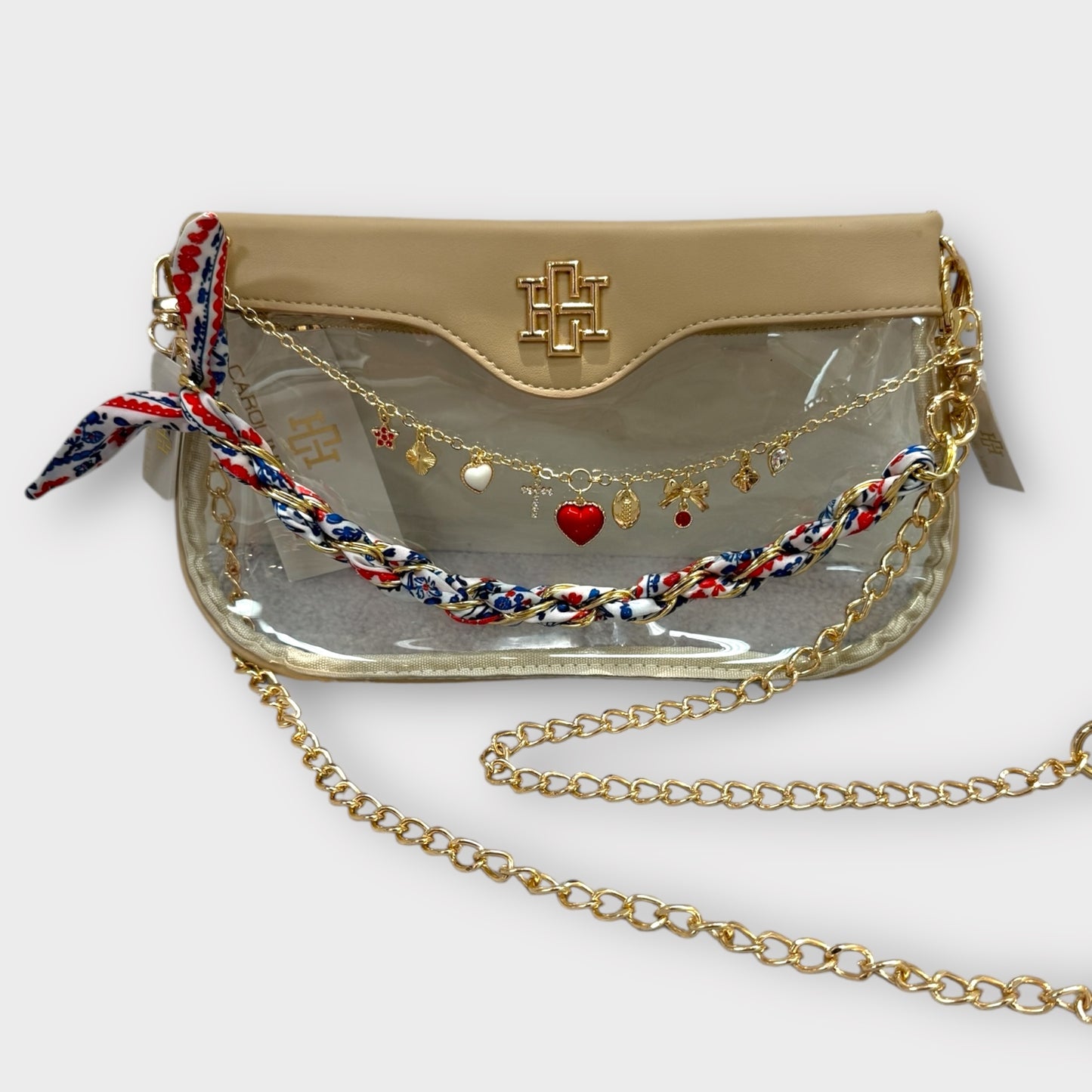 Red Blue Floral Clear Bag Bundle