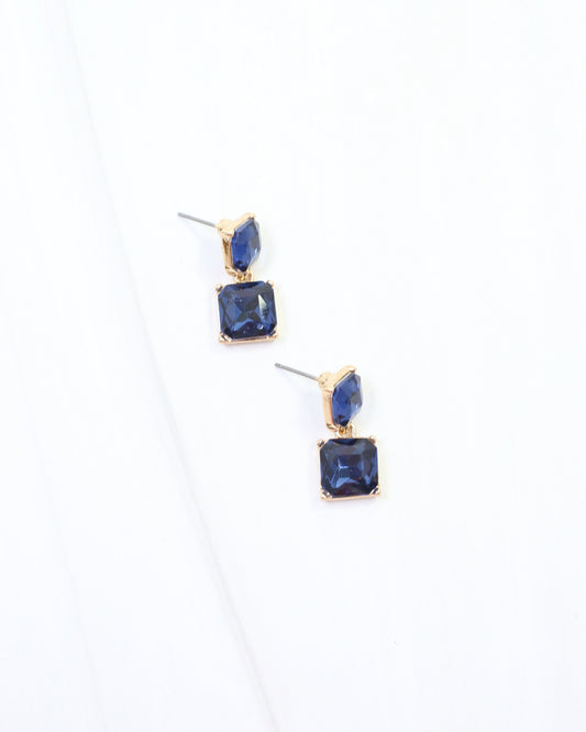 Dupree Crystal Drop Earring Sapphire