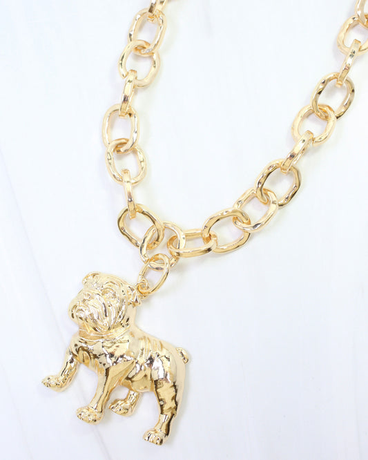 Chelsey Charm Standing Dog Gold