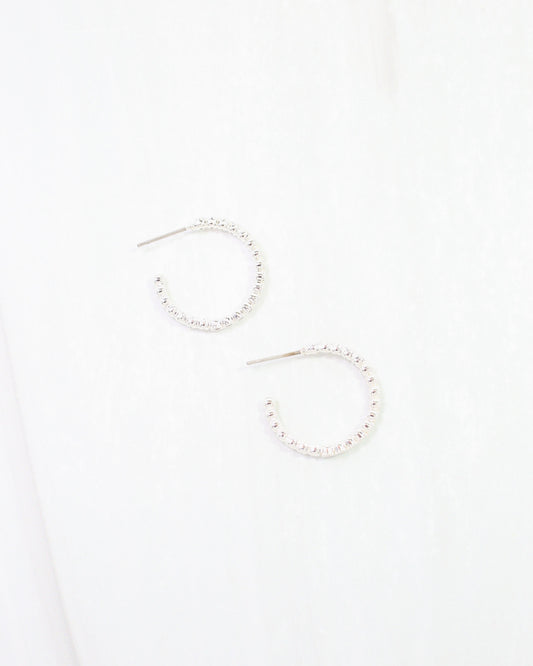 James CZ Pave Hoop Earring WR Silver