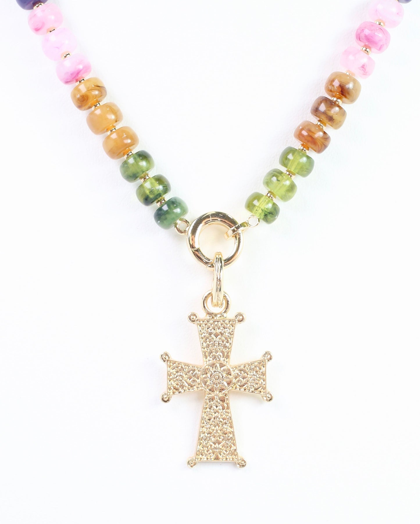 Artemis Cross Charm Gold