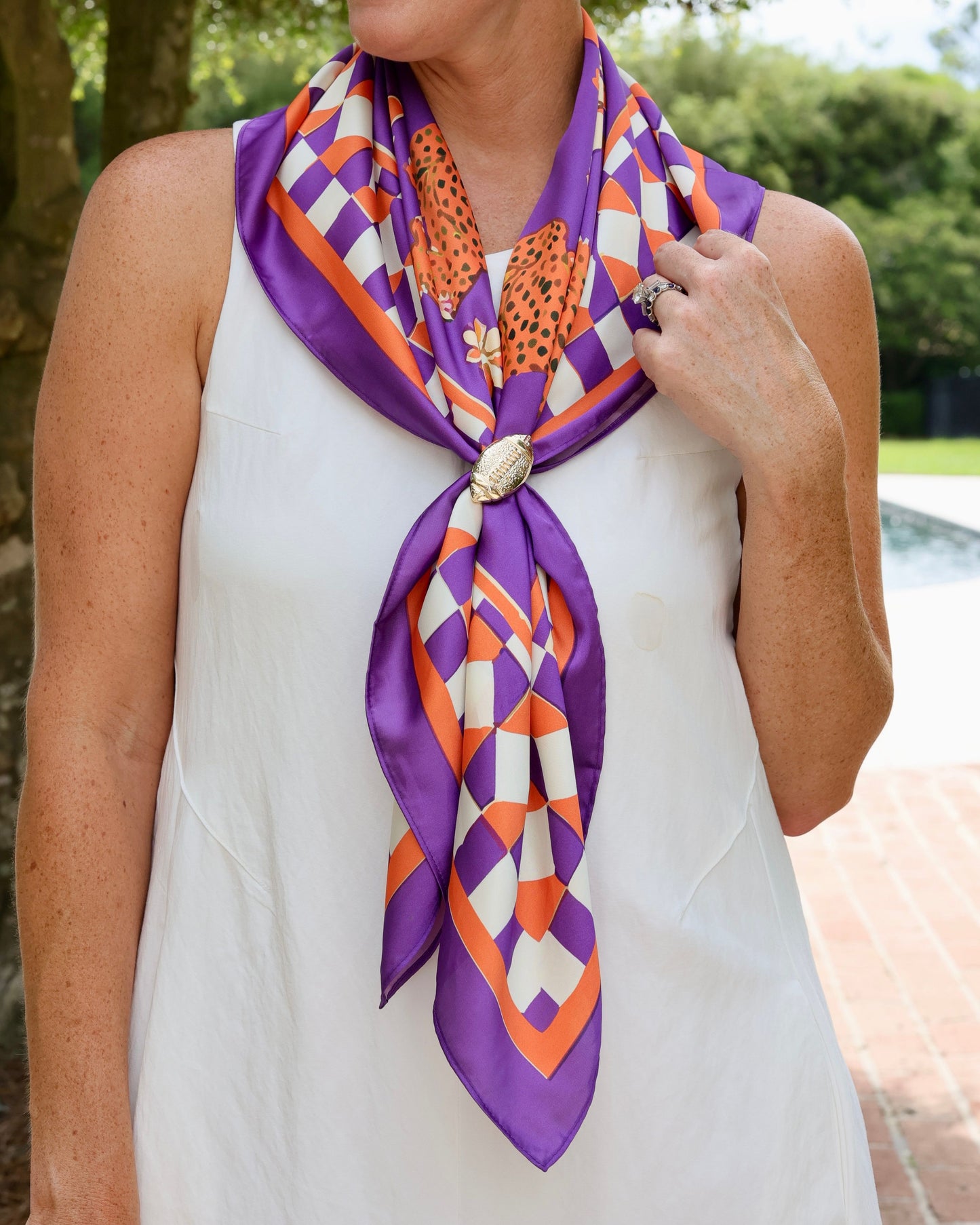 Hollis Scarf Large Purple Orange