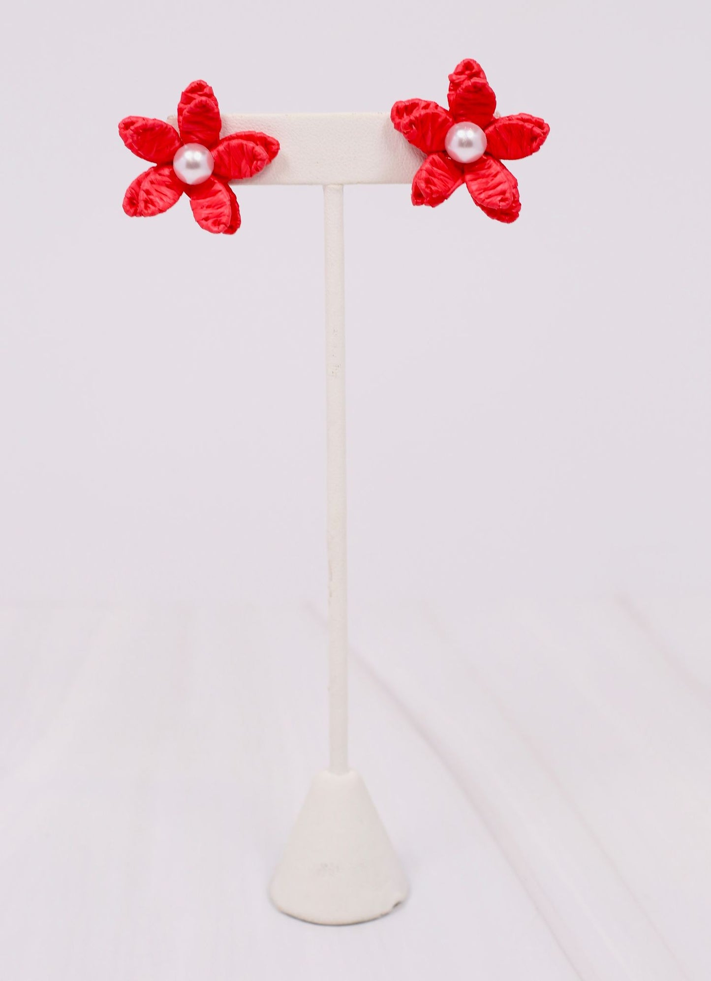 Brady Flower Earring RED