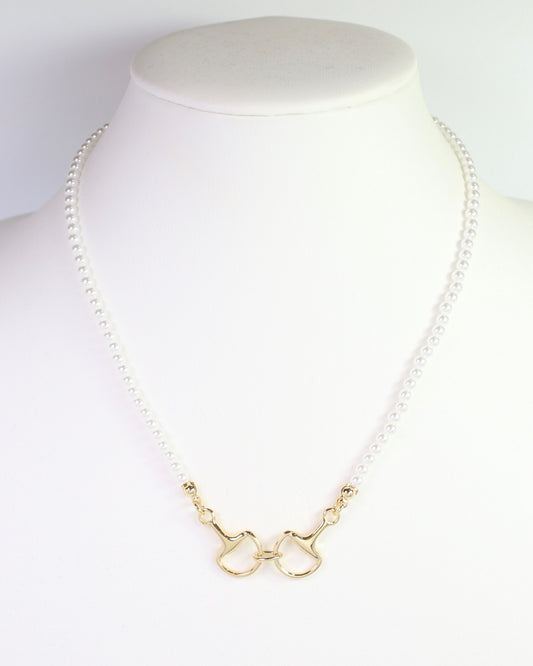 Secretariat Horsebit Necklace Pearl